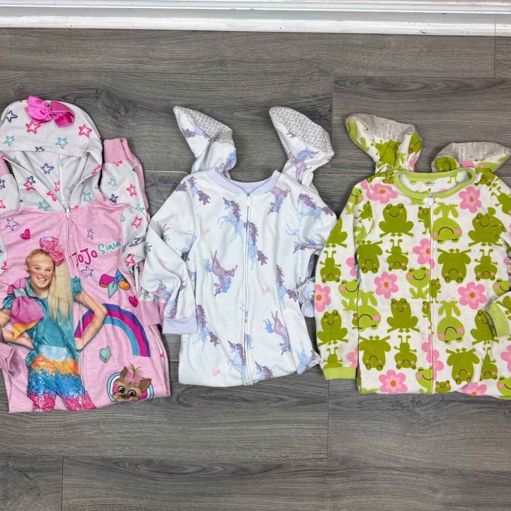 Girls Pajamas Bundle Size S/6 JoJo Siwa Unicorn Frog Carter's Nickelodeon